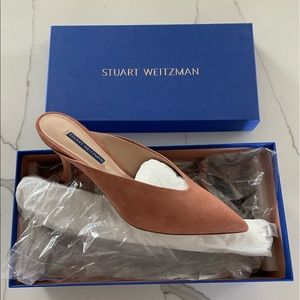 Stuart Weitzman Size 9 / Dusty Rose
Black Women's Lulah Kitten Heel Mules